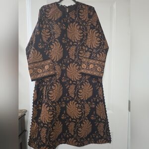 Elegant Black and Gold Kurta